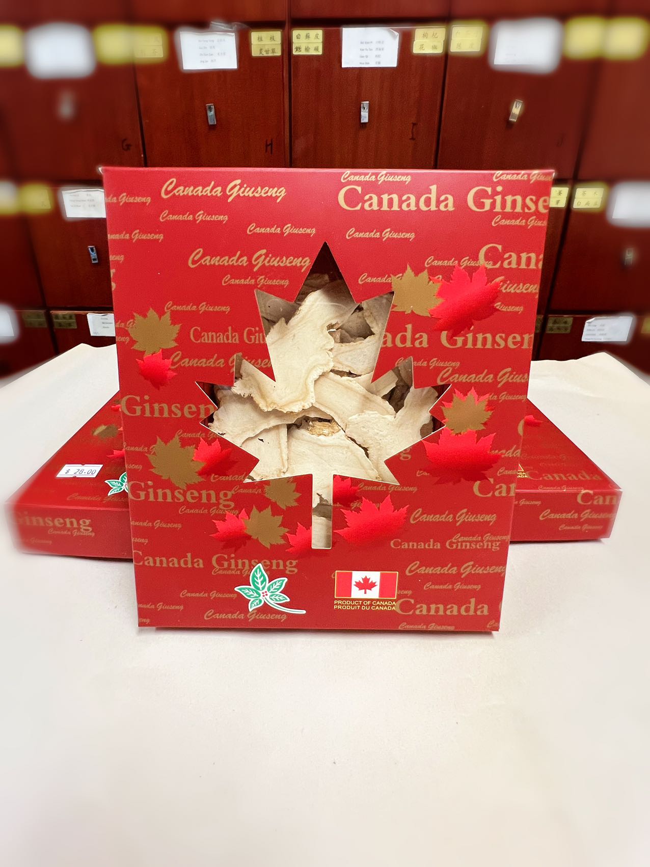 5 Years Old Root Sliced Big (thick cut) 4oz/Box - 5 Years Old Canadian American Ginseng Sliced (thick cut) (large)